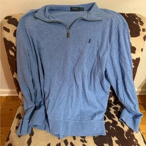 Ralph Lauren Light Blue Quarter Zip Sweater